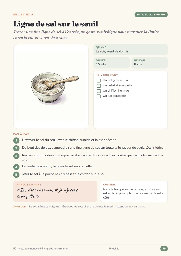 Page du guide : matériel et étapes