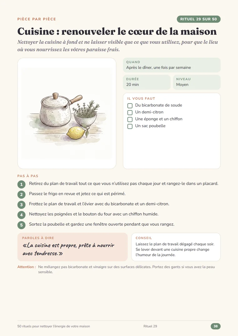 Page de rituel du guide