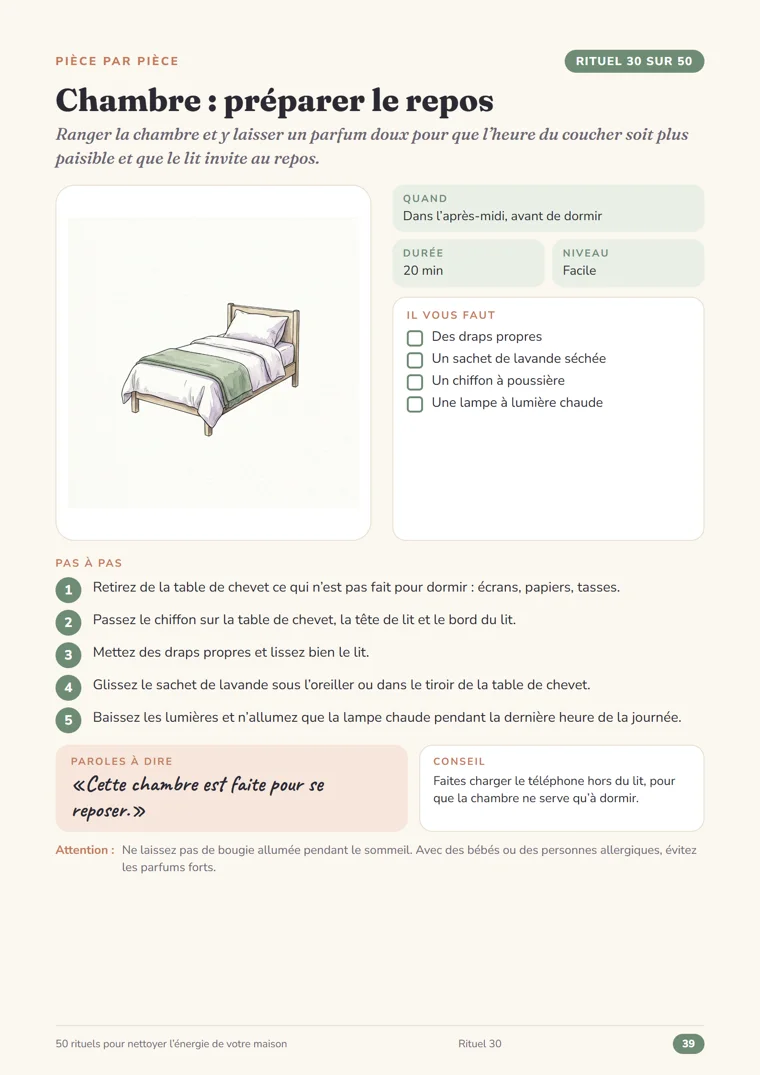 Page de rituel du guide