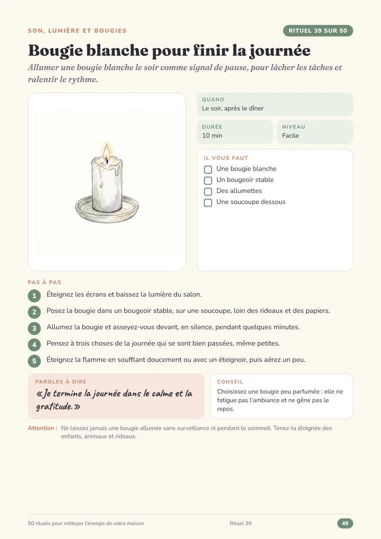 Page de rituel du guide