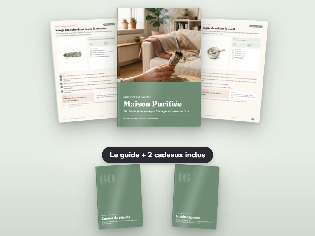 Maison Purifiée : le guide de 50 rituels et les 2 cadeaux